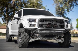 Ford F-150 Raptor Bumper - Front - Addictive Desert Designs - Rock Fighter Frame Cut - Hammer Black - `17-`20
